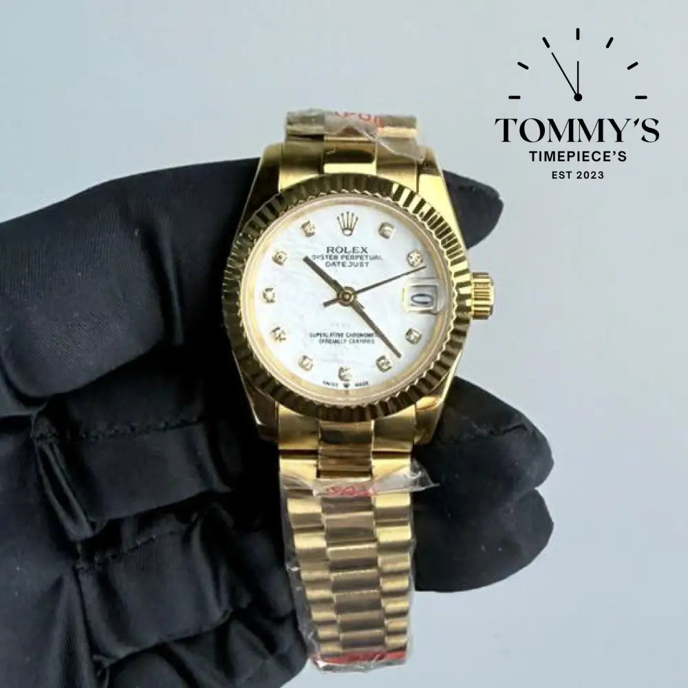 AAA+ Ladies Datejust (178278) 31mm White Dial-Presidential Bracelet (Fluted Bezel)