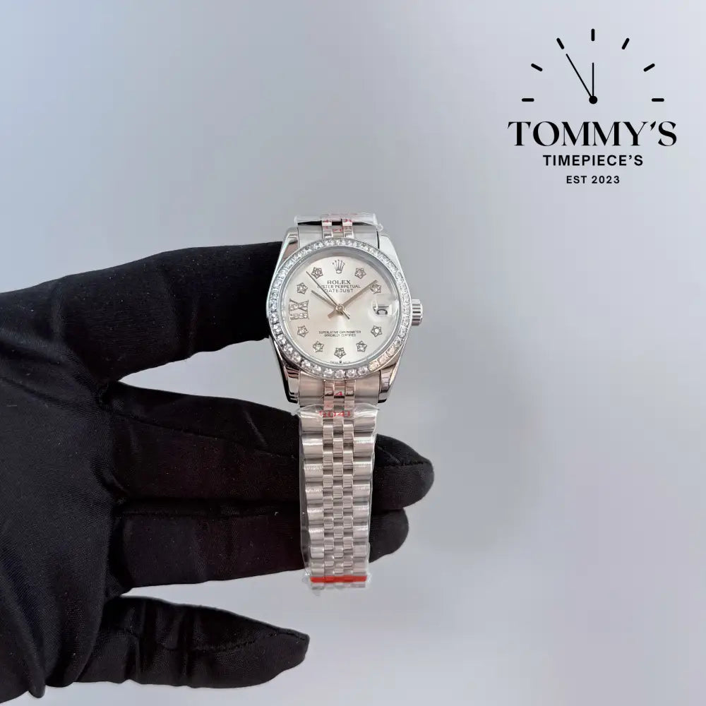 AAA + Ladies Datejust 28mm White Dial Jubilee With Diamond Bezel