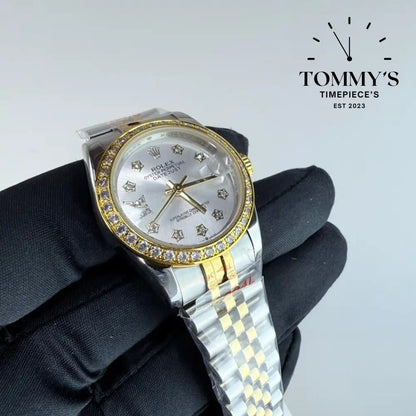 AAA+ Ladies Datejust (278383RBR) 31mm Silver Diamond Dial-Jubilee Bracelet (Diamond Bezel)
