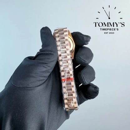 AAA+ Ladies Datejust (279135RBR) 28mm white Dial-Presidential Bracelet (Diamond Bezel)