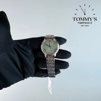 AAA+ Omega De Ville Prestige Co-Axial Master Chronometer 34mm PVD Matcha Green Dial-Stainless Steel Bracelet (Gold