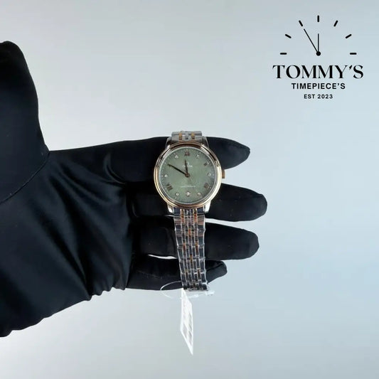 AAA+ Omega De Ville Prestige Co-Axial Master Chronometer 34mm PVD Matcha Green Dial-Stainless Steel Bracelet (Gold