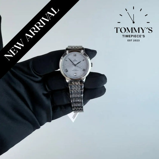 AAA+ Ladies Omega De Ville Prestige Co-Axial Master Chronometer 34mm Silver-Grey Dial-Stainless Steel Bracelet (Silver