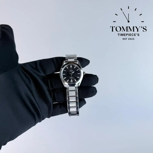 AAA+ Seamaster Aqua Terra 150M Co-Axial Master Chronometer 34mm Black Dial-Stainless Steele Bracelet (Silver Bezel