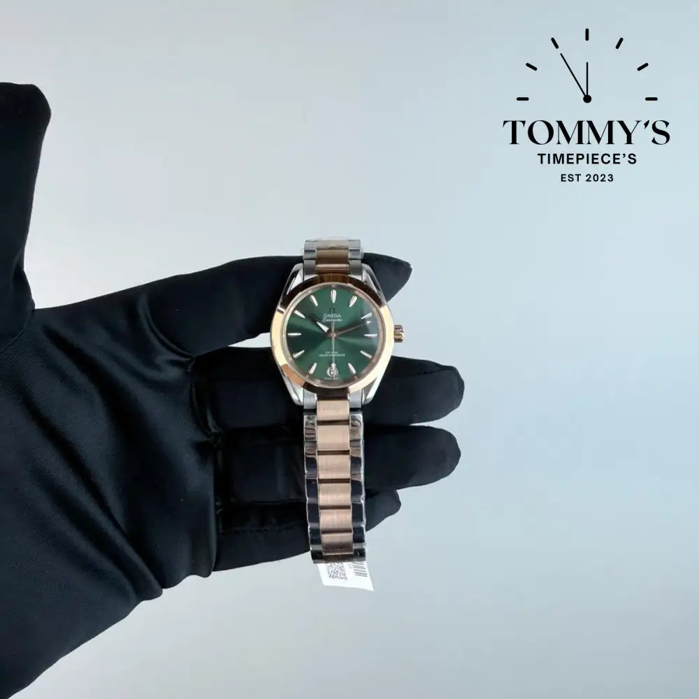 AAA+ Ladies Seamaster Aqua Terra Shades Co-Axial Master Chronometer 34mm Sun-Brushed Green Dial-Stainless Steele