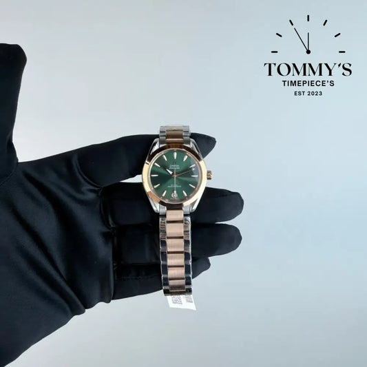 AAA+ Ladies Seamaster Aqua Terra Shades Co-Axial Master Chronometer 34mm Sun-Brushed Green Dial-Stainless Steele