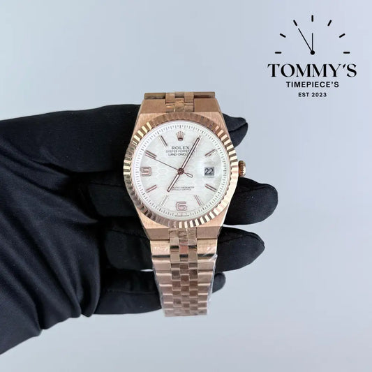 AAA+ Land Dweller White Dial With Fluted Bezel