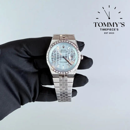 AAA+ Land Dweller Platinum Dial With Diamond Bezel