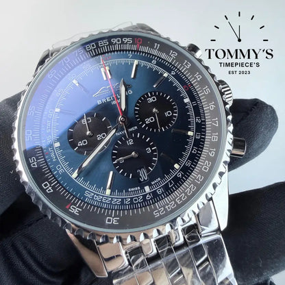 AAA+ Navitimer B01 Chronograph 41mm Blue Dial - Stainless Steel