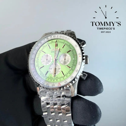 AAA+ Navitimer B01 Chronograph 41mm Mint Green Dial - Stainless Steel