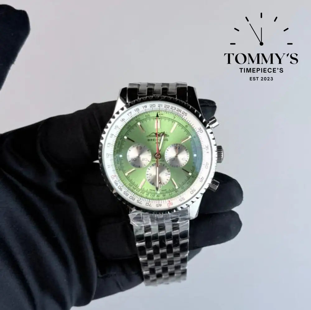 AAA+ Navitimer B01 Chronograph 41mm Mint Green Dial - Stainless Steel