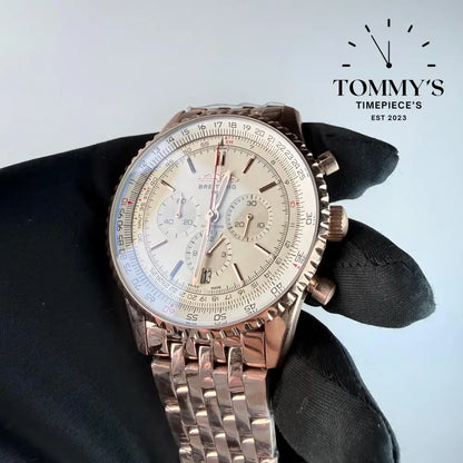 AAA+ Navitimer B01 Chronograph 41mm Silver Dial - Stainless Steel