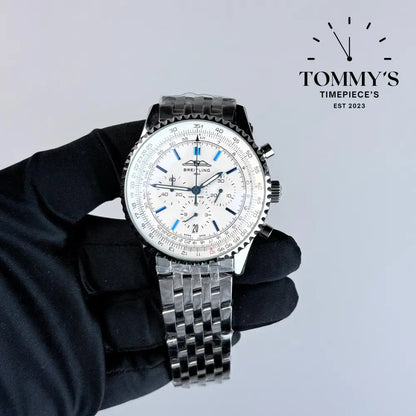 AAA+ Navitimer B01 Chronograph 41mm White Dial - Stainless Steel