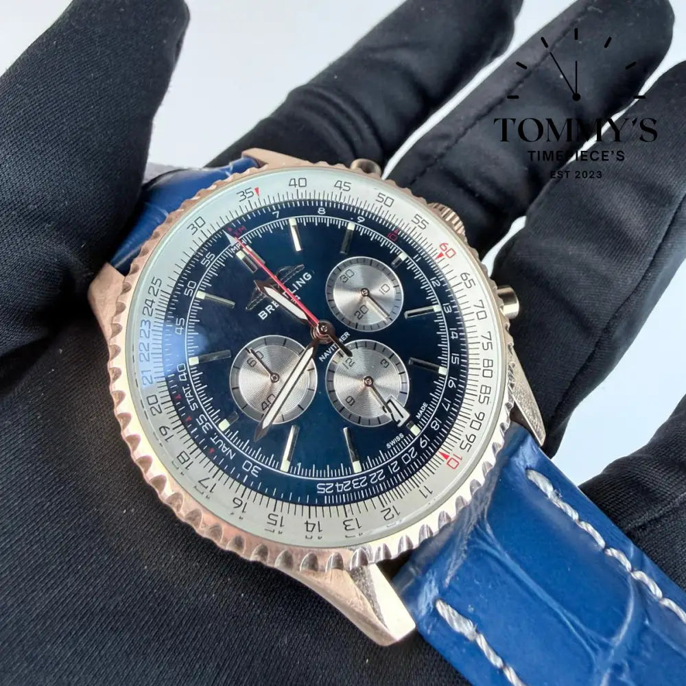 AAA+ Navitimer B01 Chronograph 43mm Blue Dial - Stainless Steel