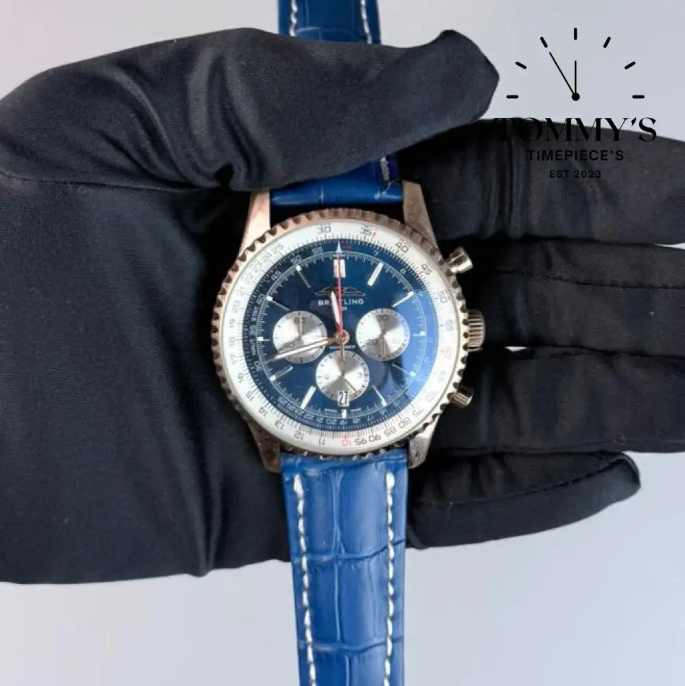 AAA+ Navitimer B01 Chronograph 43mm Blue Dial - Stainless Steel