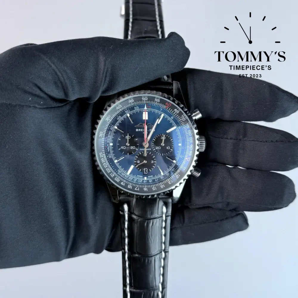 AAA+ Navitimer B01 Chronograph 43mm Blue Dial - Stainless Steel