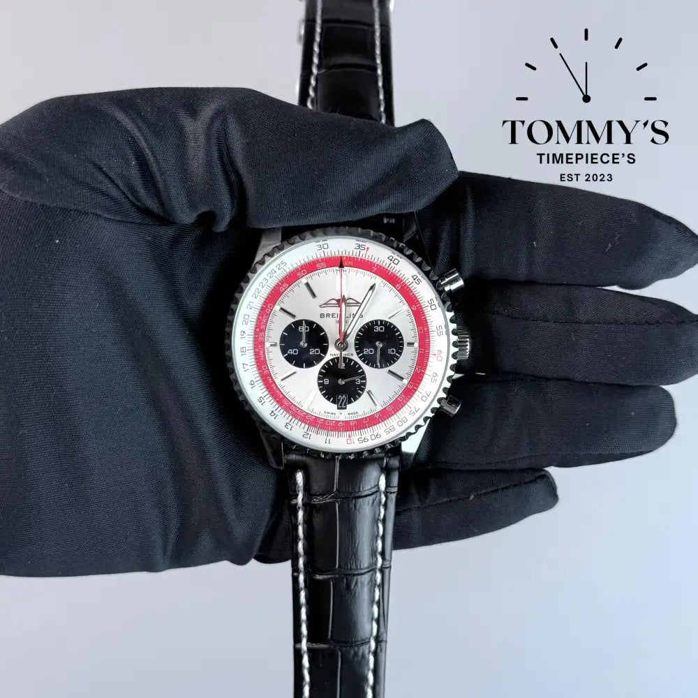 AAA+ Navitimer B01 Chronograph 43mm Boeing 747 Limited Edition White Dial - Stainless Steel