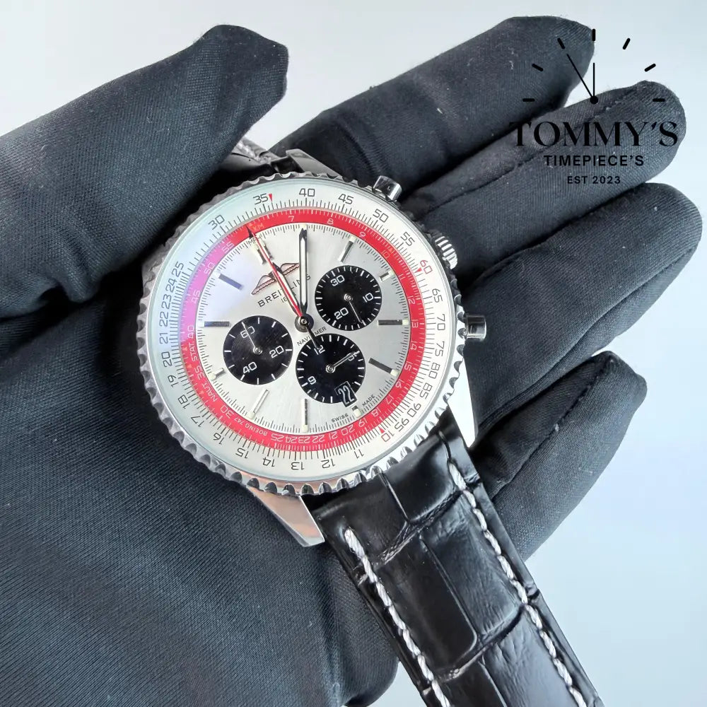 AAA+ Navitimer B01 Chronograph 43mm Boeing 747 Limited Edition White Dial - Stainless Steel