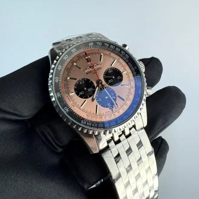 AAA+ Breitling Navitimer B01 Chronograph 43 Stainless Steel-Copper Dial - Ref. AB0138241K1A1