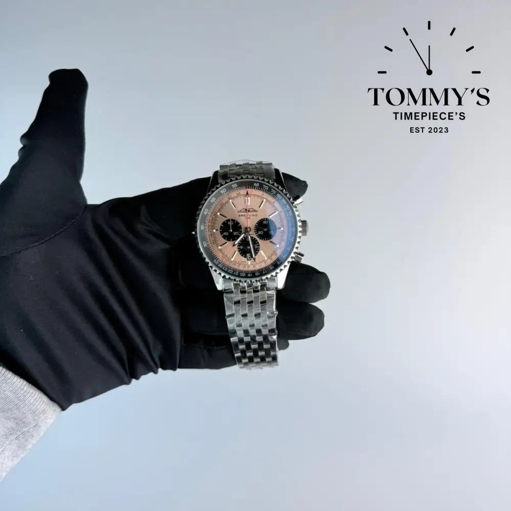 AAA+ Breitling Navitimer B01 Chronograph 43 Stainless Steel-Copper Dial - Ref. AB0138241K1A1