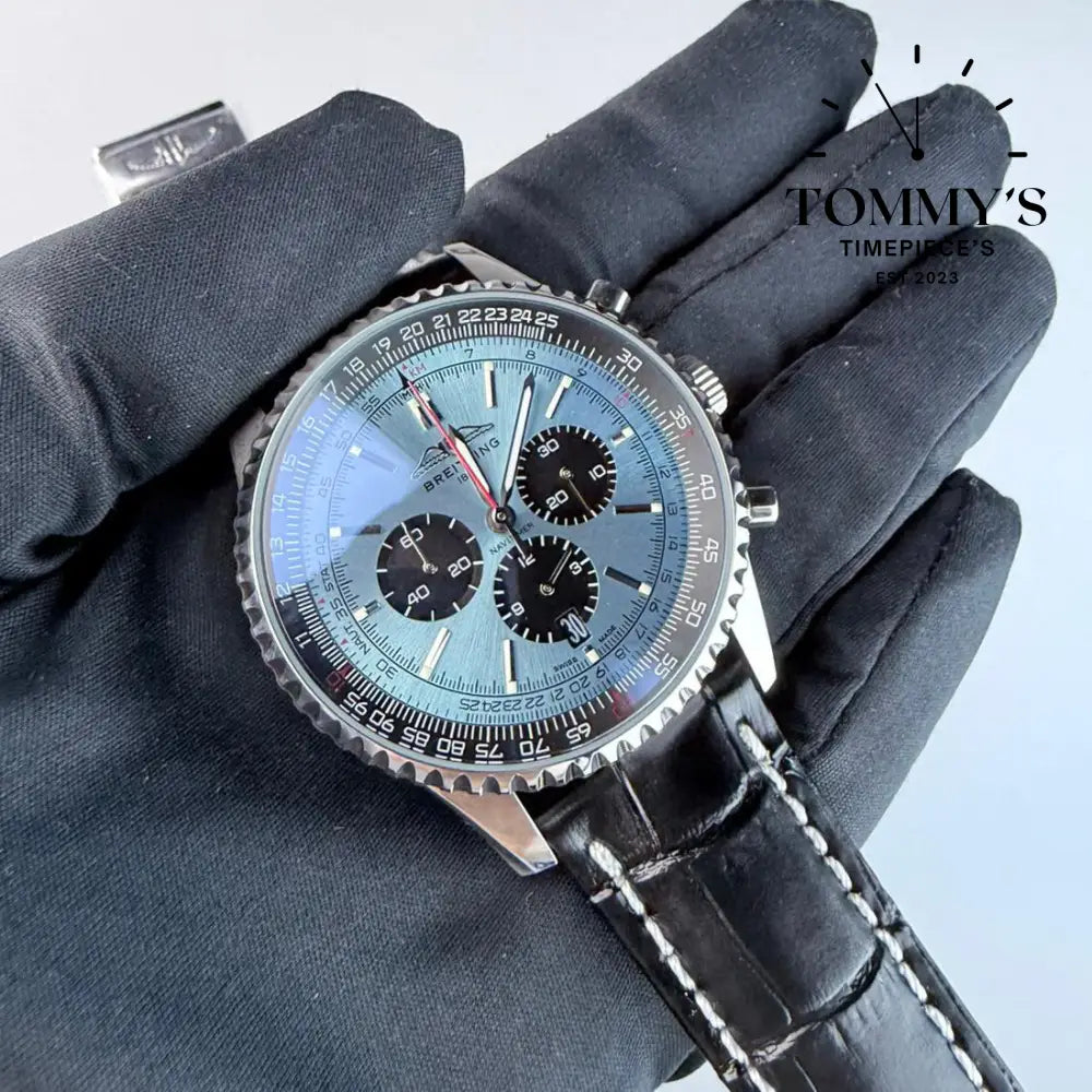 AAA+ Navitimer B01 Chronograph 43mm Ice Blue Dial - Stainless Steel