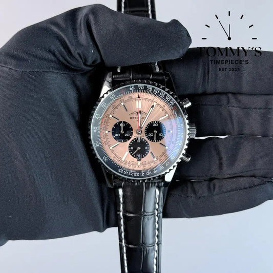 AAA+ Navitimer B01 Chronograph 43mm Pink Dial - Stainless Steel