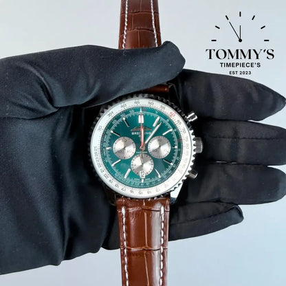 AAA+ Navitimer B01 Chronograph Cathay Pacific 43mm Green Dial - Stainless Steel