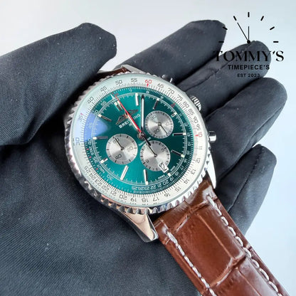 AAA+ Navitimer B01 Chronograph Cathay Pacific 43mm Green Dial - Stainless Steel