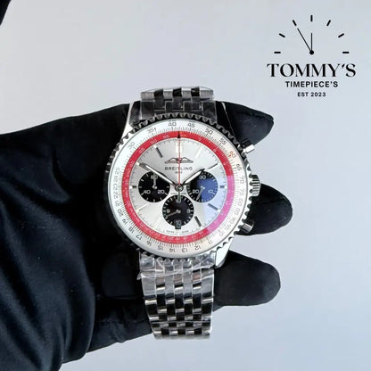 AAA+ Navitimer B02 Chronograph 43 Boeing 747 limited edition White Dial - Stainless Steel