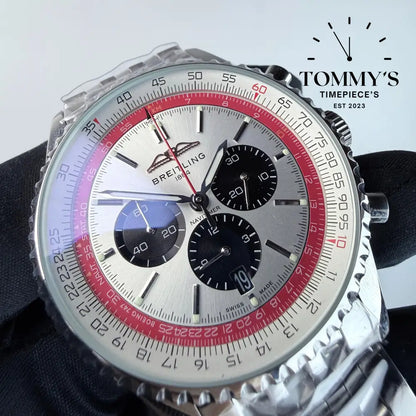 AAA+ Navitimer B02 Chronograph 43 Boeing 747 limited edition White Dial - Stainless Steel
