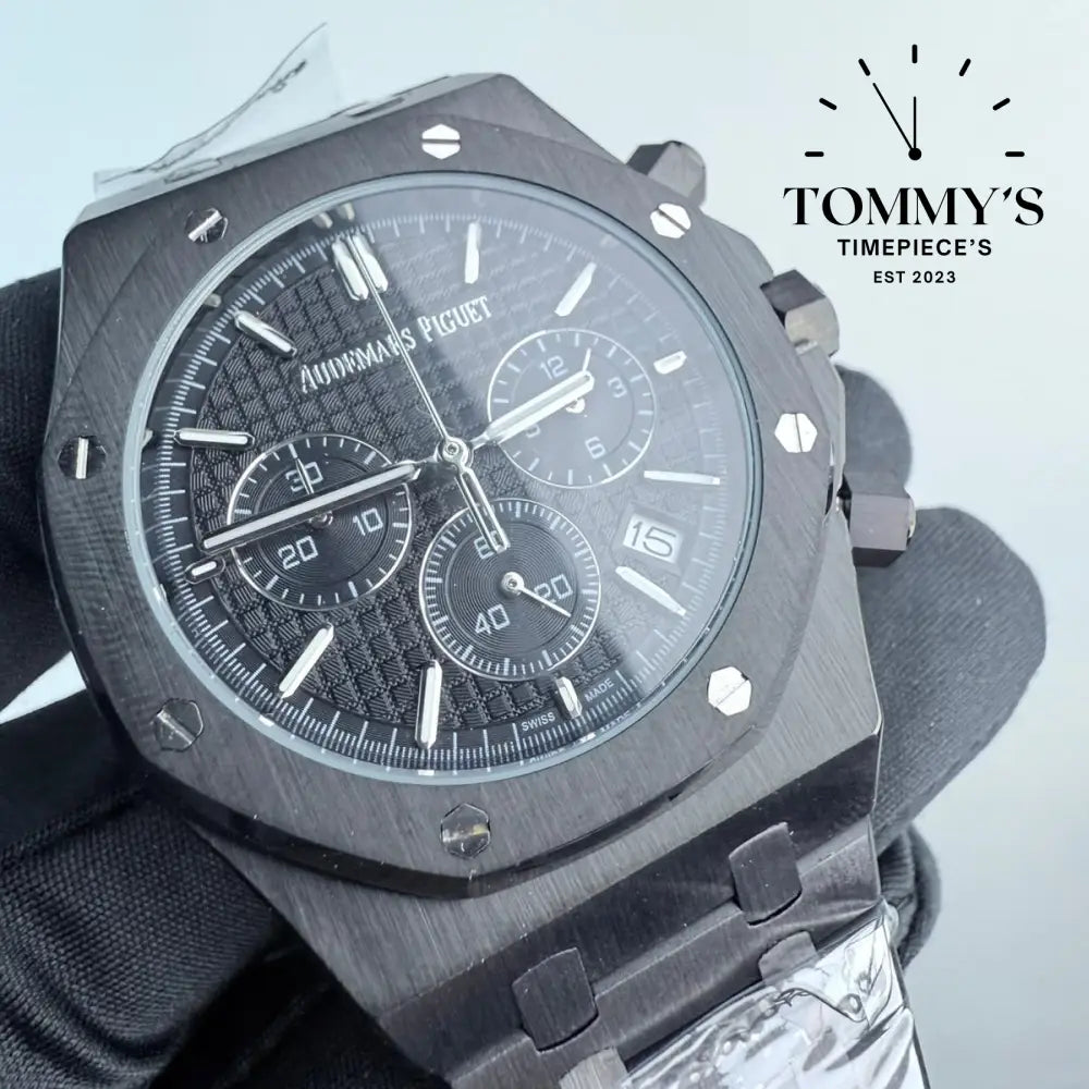 AAA+ Royal Oak 41mm Black Dial-Stainless Steel Bracelet