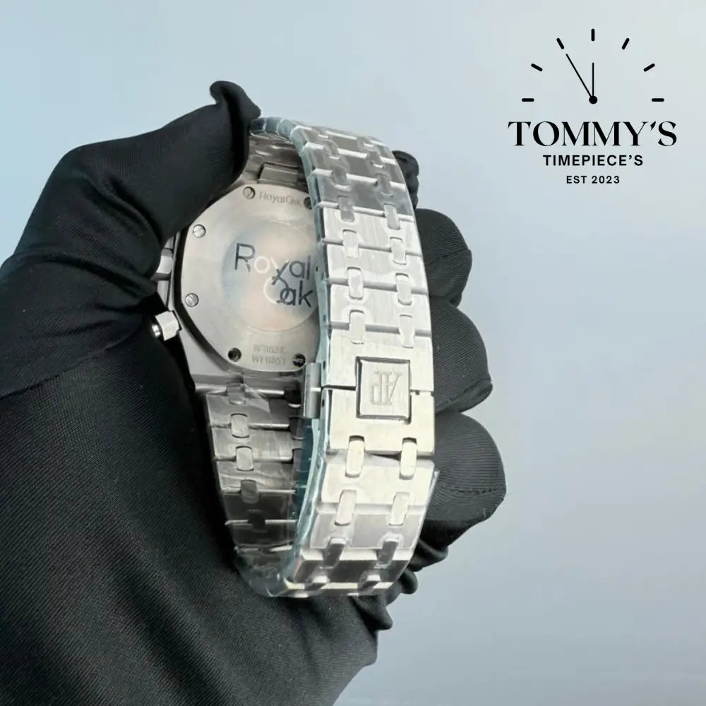 AAA+ Royal Oak 41mm Grey ’Grande Tapisserie’ Dial-Stainlees Steel Bracelet (Silver Bezel)