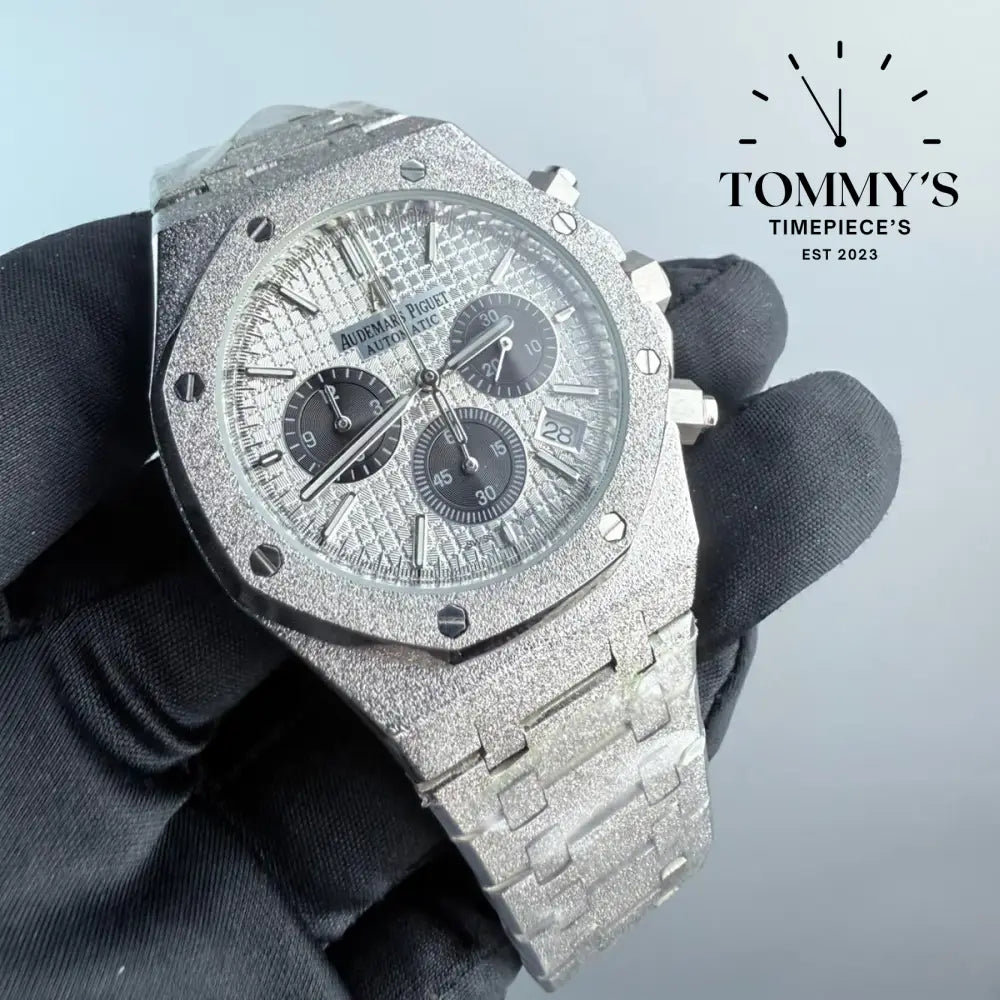AAA+ Royal Oak 41mm Panda Dial-Stainless Steel Bracelet (Silver Bezel)
