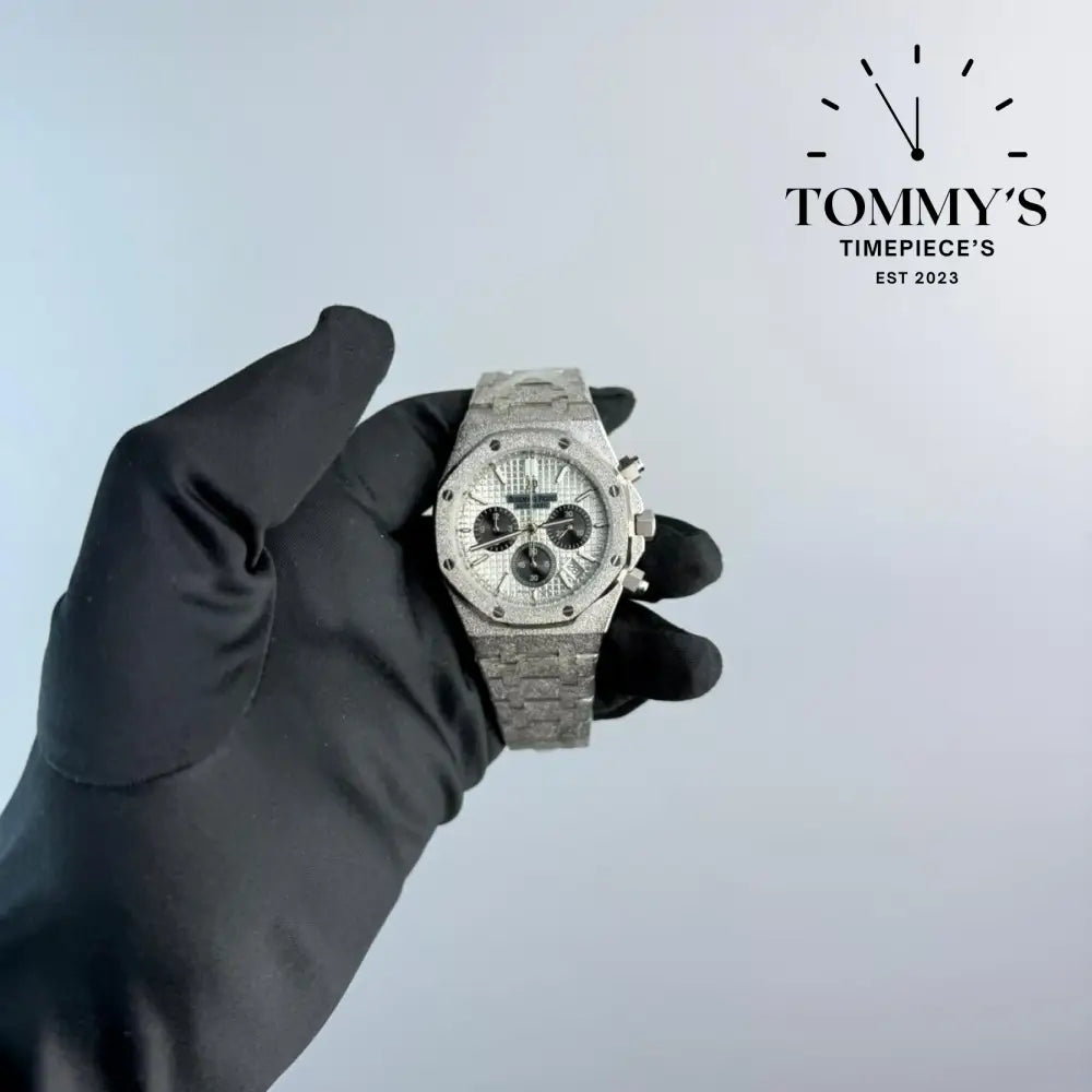 AAA+ Royal Oak 41mm Panda Dial-Stainless Steel Bracelet (Silver Bezel)