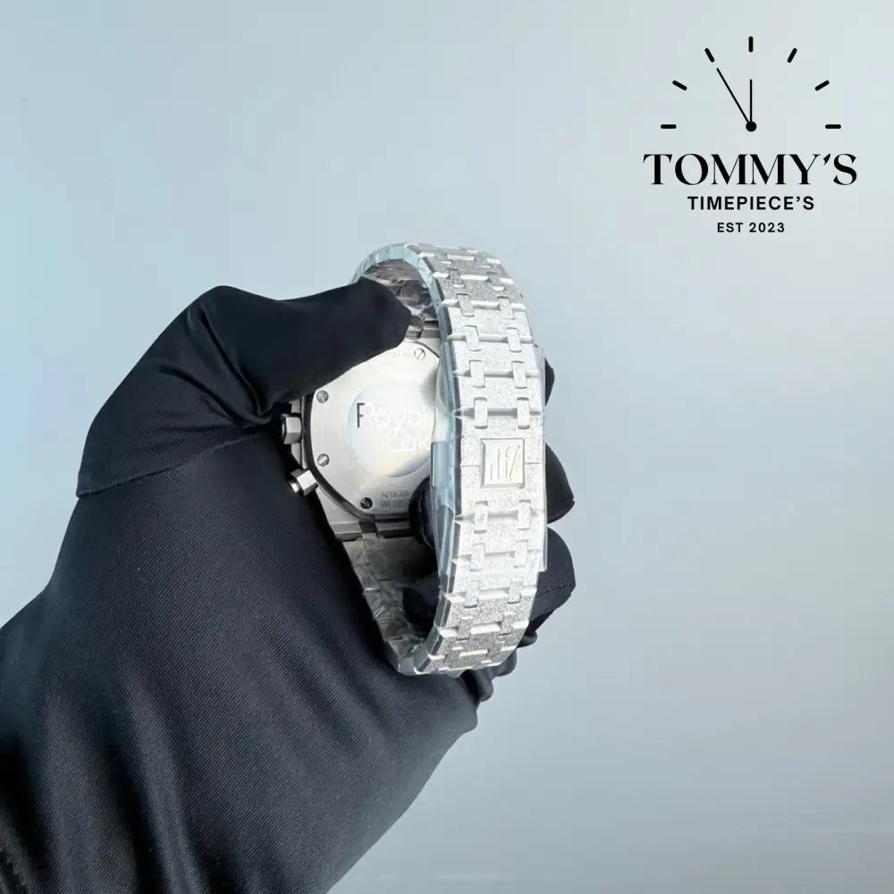 AAA+ Royal Oak 41mm Panda Dial-Stainless Steel Bracelet (Silver Bezel)