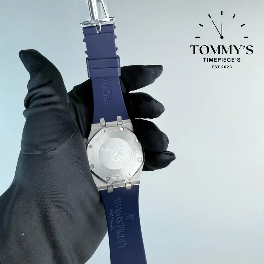 AAA+ Royal Oak Chronograph 41mm Blue ’Grande Tapisserie’ Dial-Leather Strap
