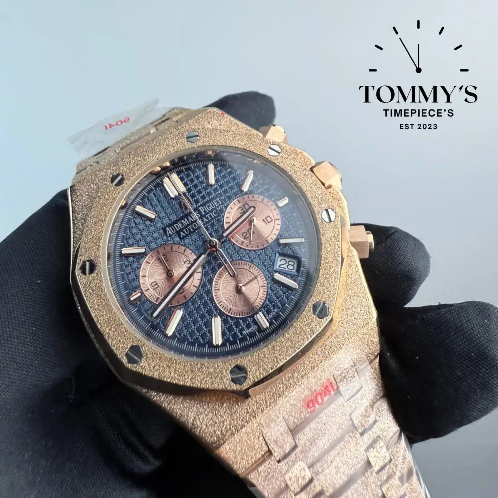 AAA+ Royal Oak Chronograph 41mm Blue ’Grande Tapisserie’ Dial-Steel Bracelet