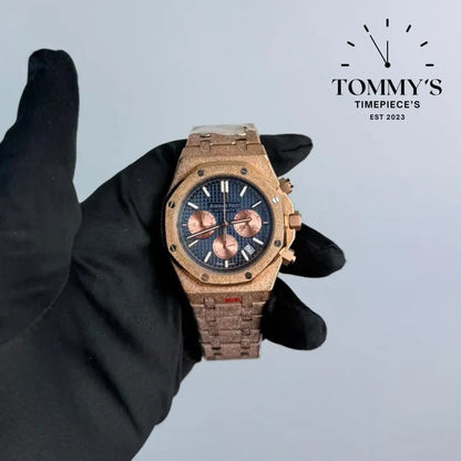 AAA+ Royal Oak Chronograph 41mm Blue ’Grande Tapisserie’ Dial-Steel Bracelet