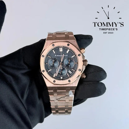 AAA+ Royal Oak Chronograph 41mm Blue ’Grande Tapisserie’ Dial-Steel Bracelet