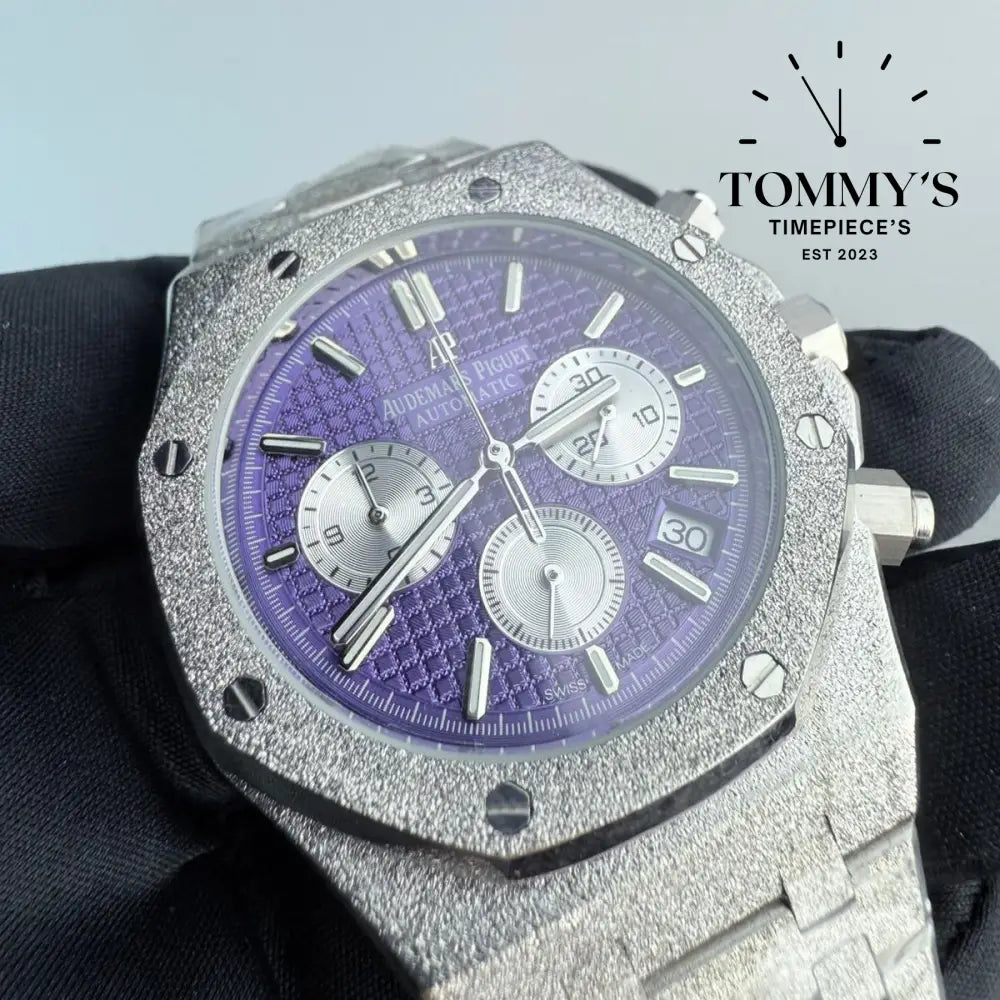 AAA+ Royal Oak Frosted Chronograph 41mm Purple Dial