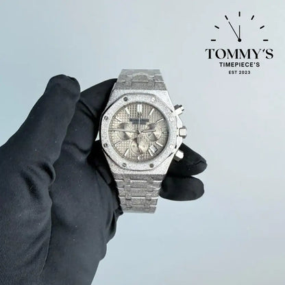 AAA+ Royal Oak Frosted Chronograph 41mm Silver Dial