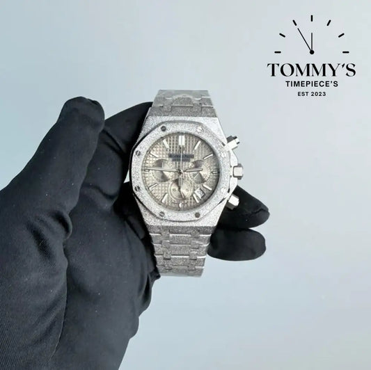 AAA+ Royal Oak Frosted Chronograph 41mm Silver Dial