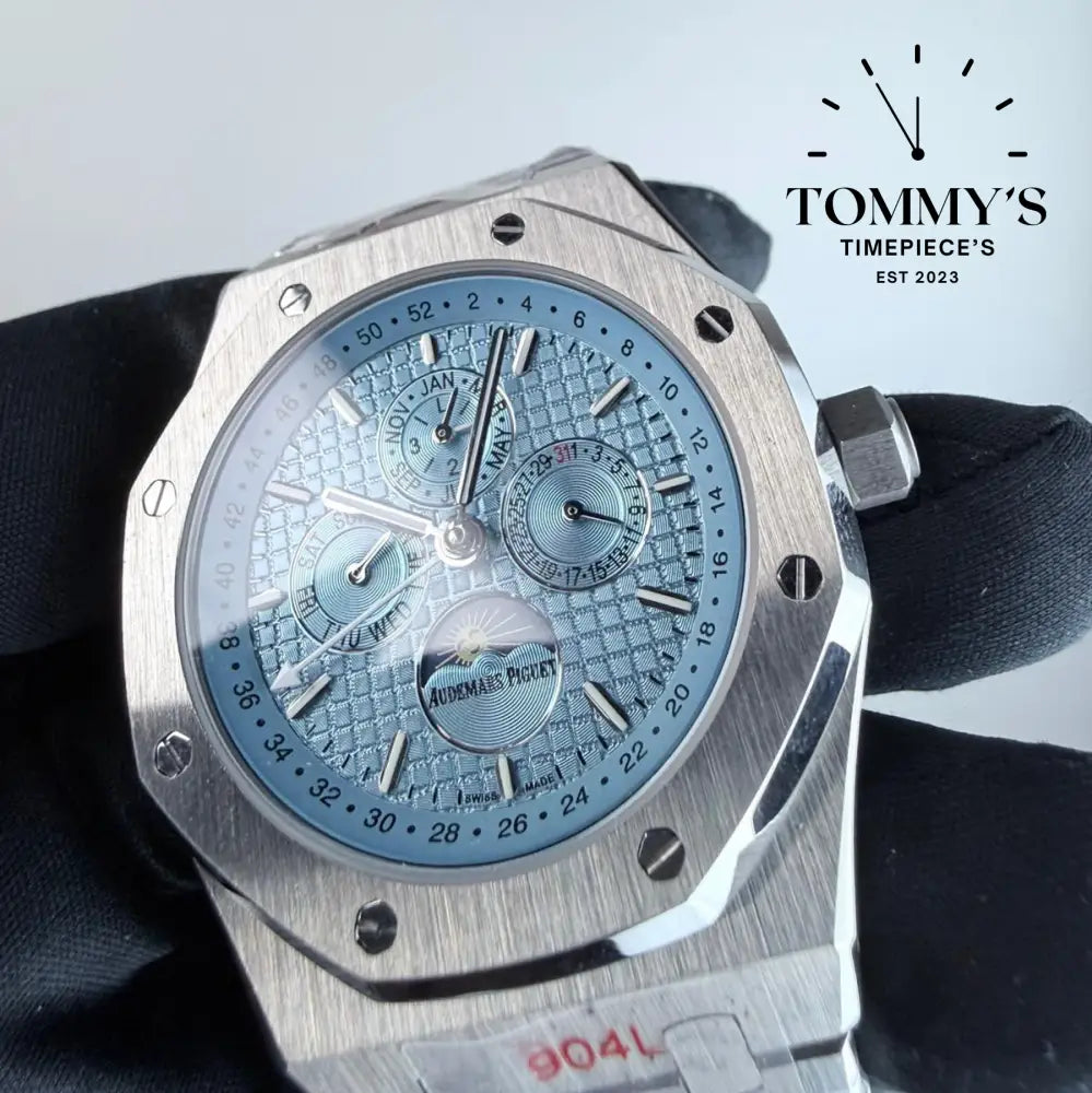 AAA+ Royal Oak Perpetual Calendar 41mm Ice Blue Dial-Steel Bracelet