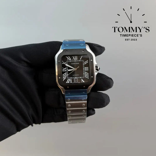 Aaa + Santos With Black Dial