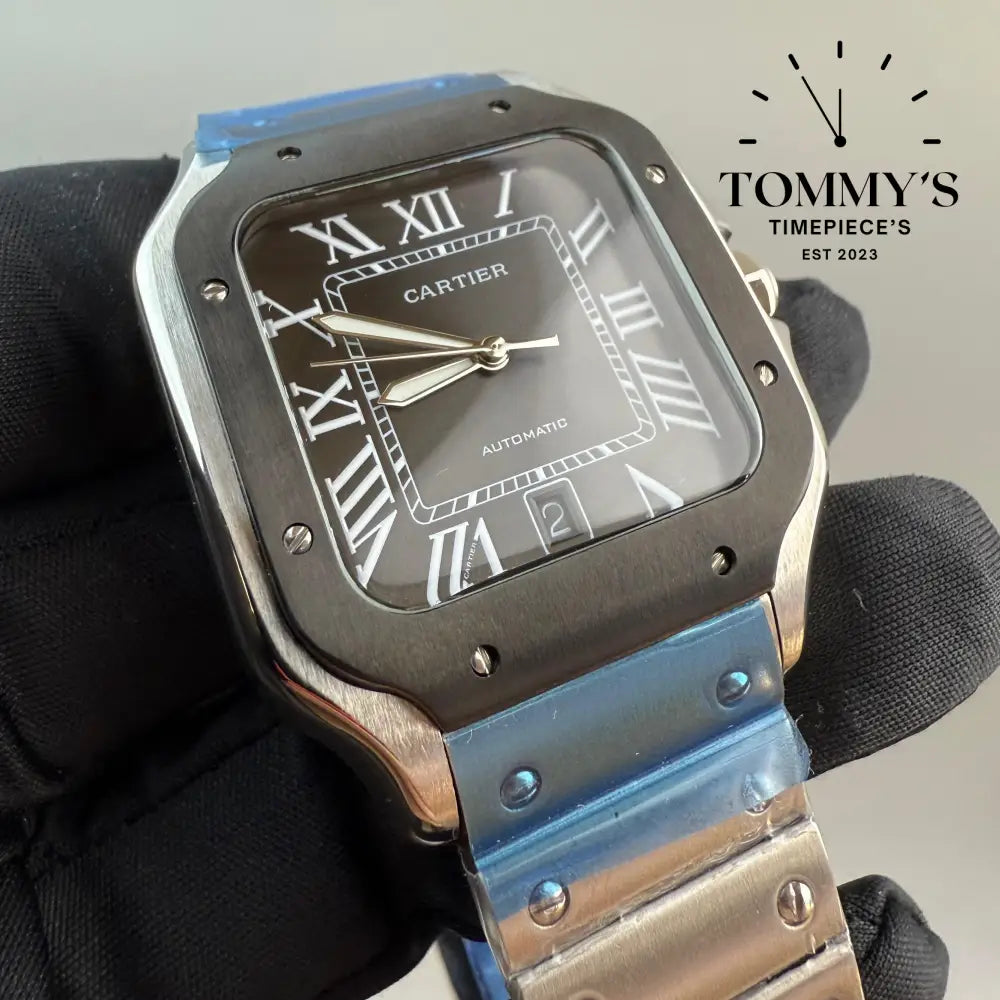 Aaa + Santos With Black Dial