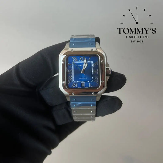 Aaa + Santos With Blue Dial