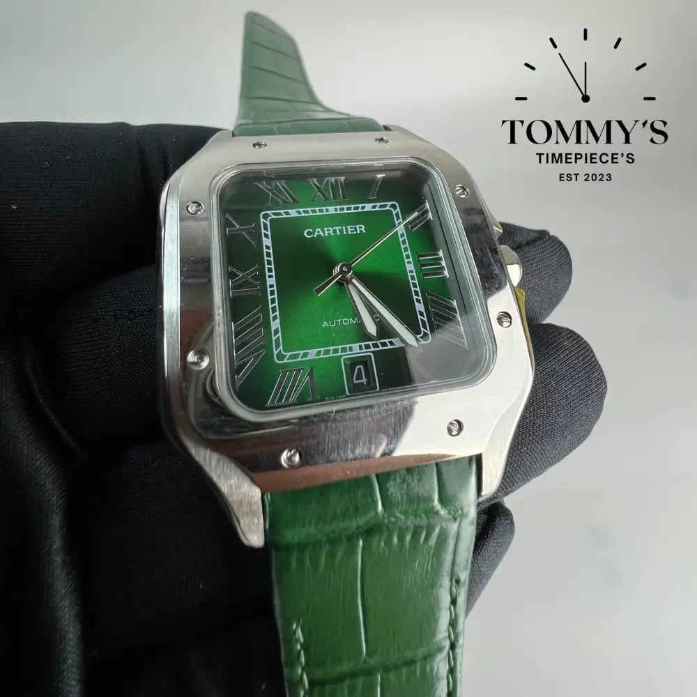 Aaa + Santos With Green Dial