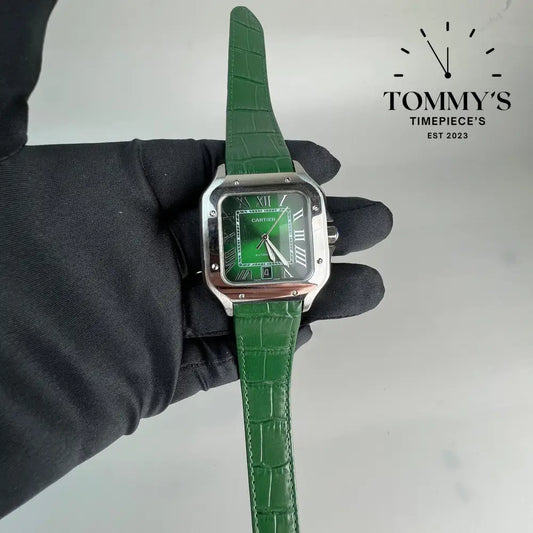 Aaa + Santos With Green Dial