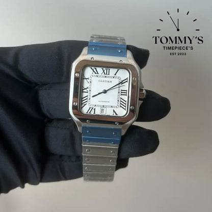 Aaa + Santos With White Dial