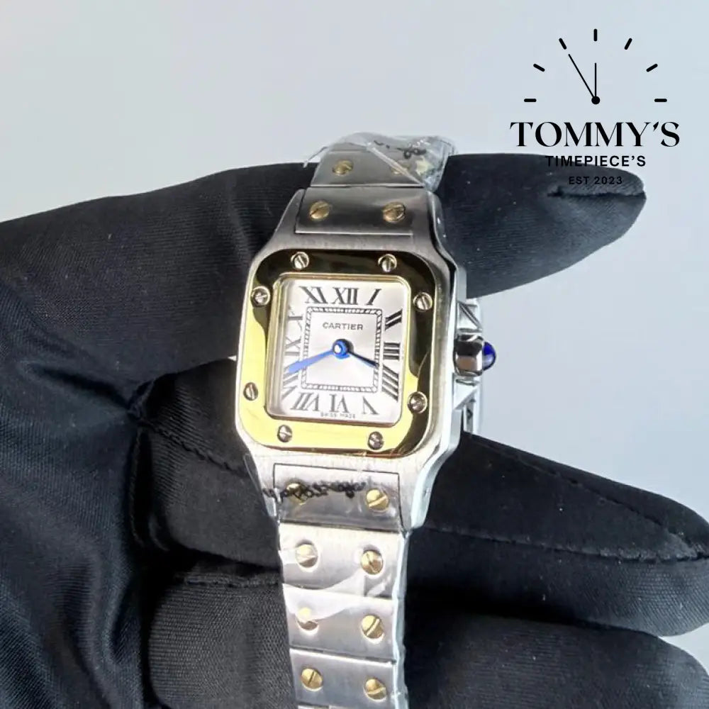 AAA+ Santos Galbée (Small Model) 38mm White Dial-Stainless Steel Bracelet